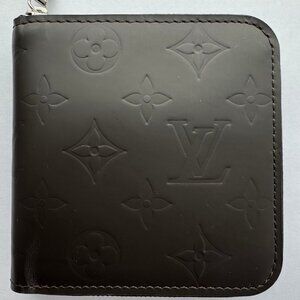 Dark Brown Louis Vuitton Waller with Card Holder and Coin Holder